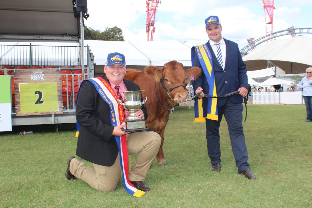 The 2024 ALPA National Young Auctioneers Competition winner Justin Oakenfull, Elders Rural Services, Inverell, and runner-up Michael Purtle, Purtle Plevey Agencies, Manilla. Picture by Hayley Warden