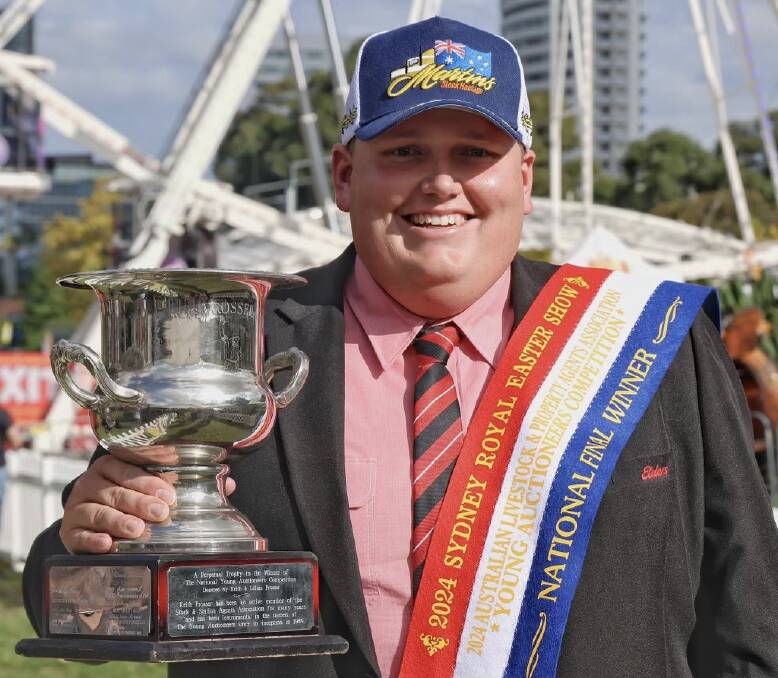 The 2024 ALPA National Young Auctioneers Competition winner Justin Oakenfull from Elders Rural Services, Inverell. Picture supplied