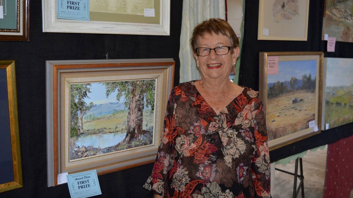 Lorna Harper won first prize in Oil and over 70s.