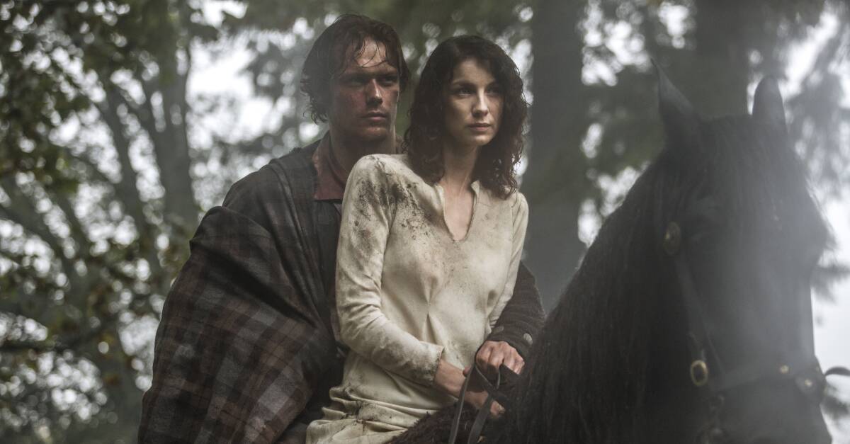 MEANT TO BE: Jamie and Claire, of Diana Gabaldon's Outlander series, won hearts some 30 years ago in print, and have come to life in a television series. 