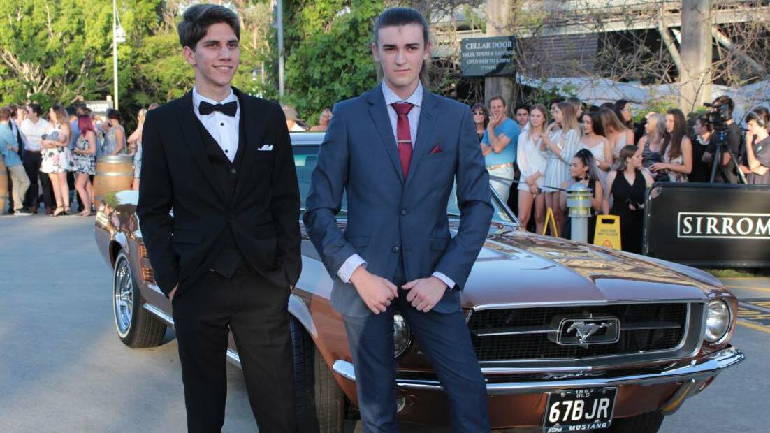 Victoria Point State High School formal 2016 at Sirromet: Jayden DiNucci and Jason Guy. Photo: Supplied