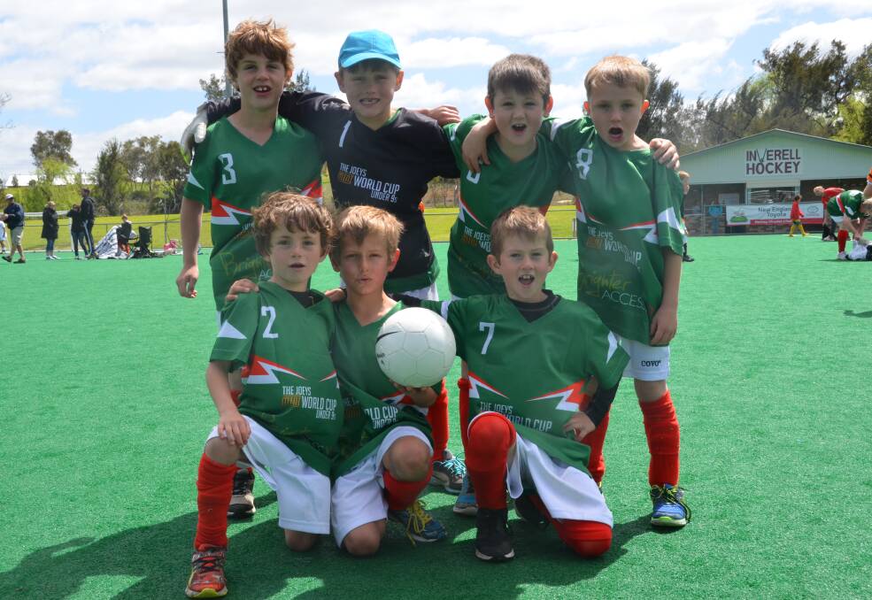 Under 9s Mexico team from Inverell (from back left) Evan Burgess, Nick Morelli, Noah Pay, Hamish Swanbrough, Will Browett, Tom Putter and Nick Alliston.