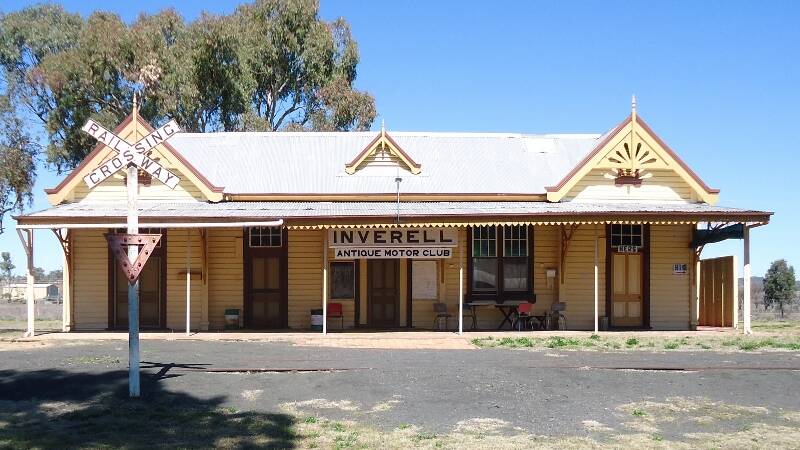 The historic Inverell Railway Station building.