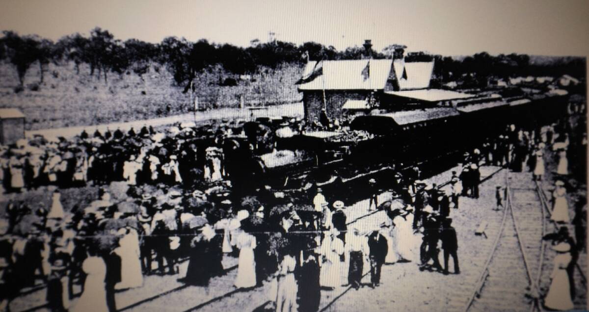 Grand occasion: The opening of Inverell's railway station in 1901 caused great excitement.