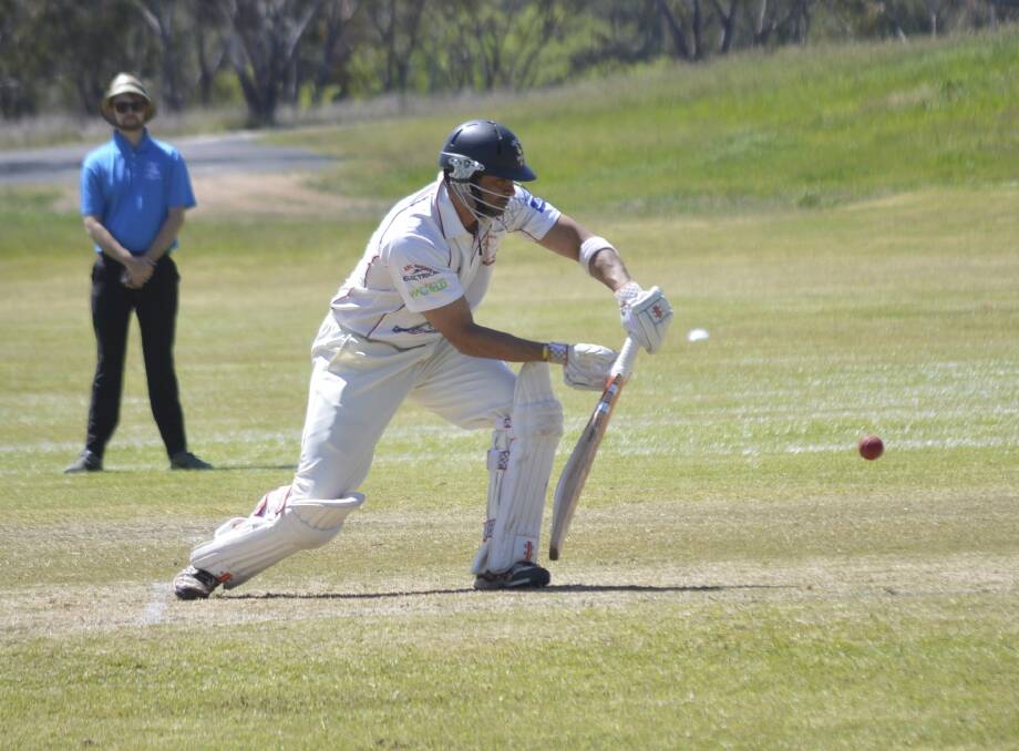 REP ACTION: Dave Mudaliar for the Inverell representative side on Sunday. Photo by Harold Konz