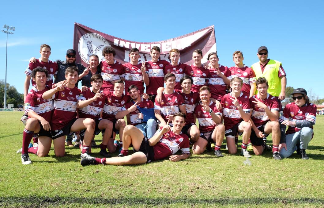 It was all celebration for the Inverell under 18 Hawks when they clinched the 2016 premiership after a tough tussle with the Ashford Roosters.