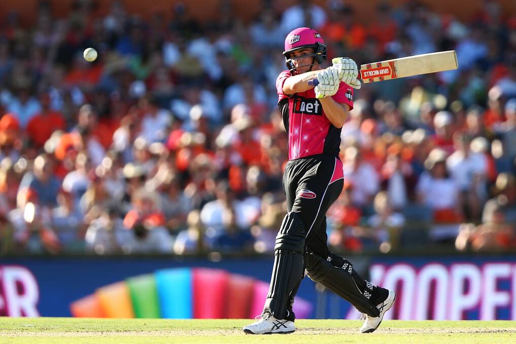 BIG LEAGUE: Sean Abbott of the Sixers bats during the Big Bash League match at the WACA on January 28, 2017. Photo: Paul Kane/Getty Images
