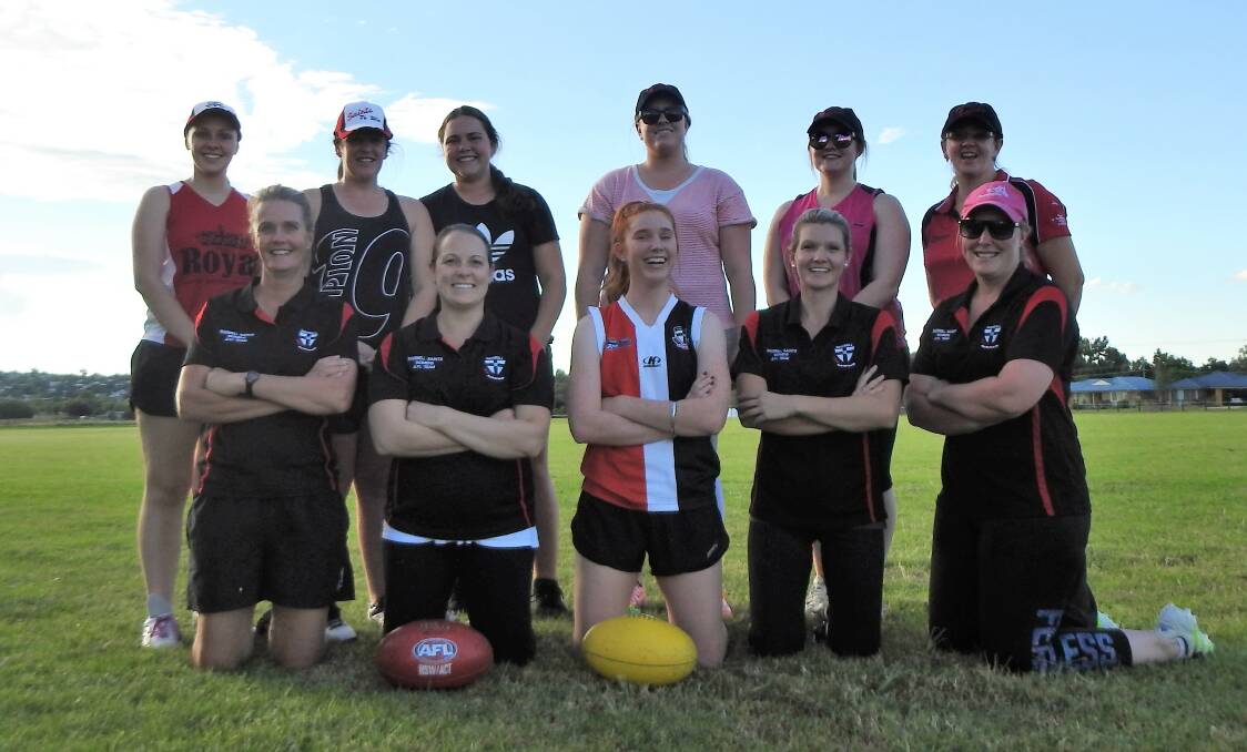 NEW SIDE: The women who turned up to commit for the new Inverell Saints women's side. More players are wanted. Picture: Sonia Martin
