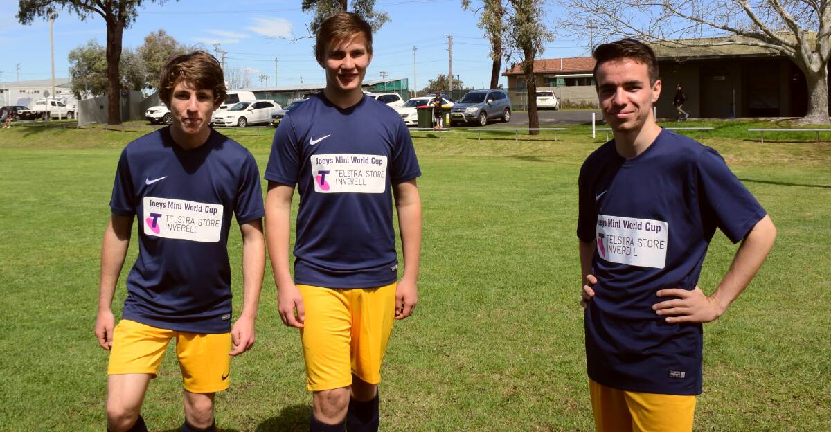 Meet the Swedish team: Morisset Under 17s: Nick Close, Reece Maclean and Lachlan Mastello.