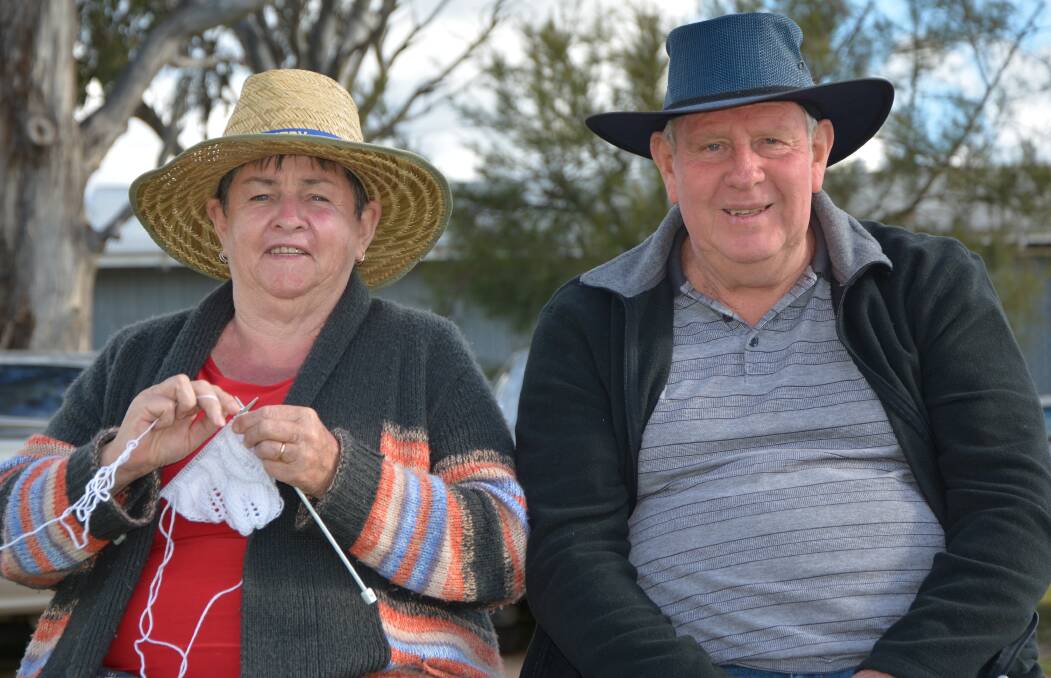 Margaret and Ken Lavender watching the action. Their grandson Nick came from Grafton to play.