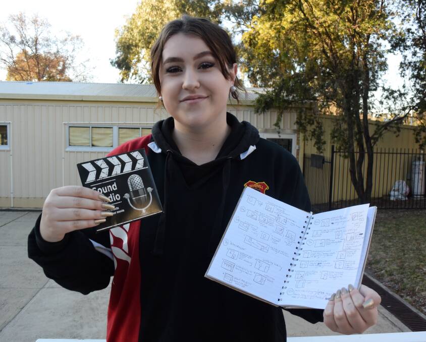 Early days: Emma is still in the planning stages of her film, but has already collected a cd of sound effects and created a partial storyboard plan.