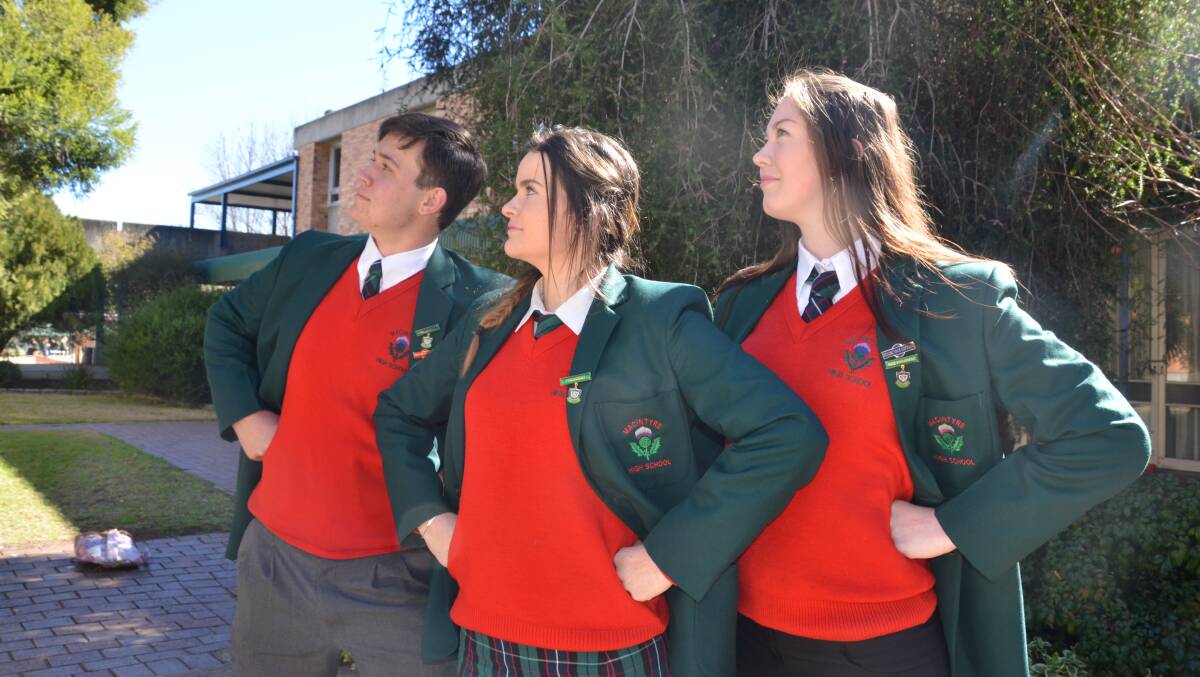 School captains Max Dolby and Sarah-Jane Woodhead and vice captain Colette Monaghan are ready for the challenges ahead.
