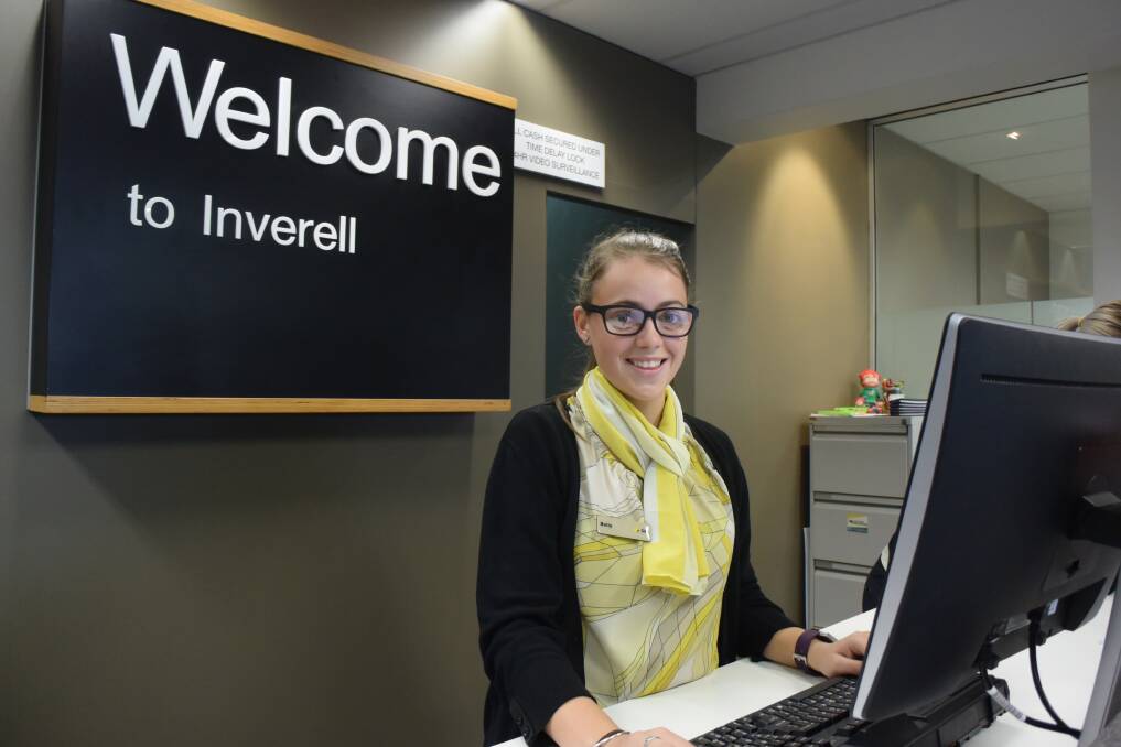 Holly Bourke works in customer service at the Commonwealth Bank Inverell.