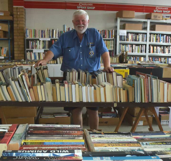 BOOK LOVER'S HAVEN: Inverell Lions Club president Peter Kearsey helped organise around 10,000 books.