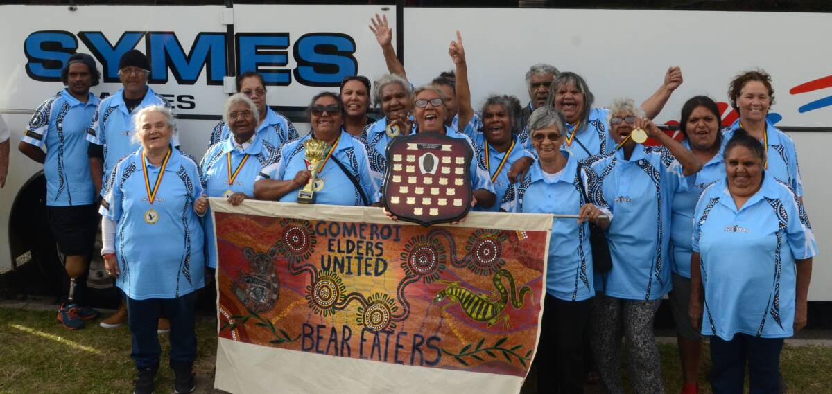 BRINGING HOME THE GOLD: Inverell's teams, Gomeroi Elders United and Bear Eaters were thrilled with their result.