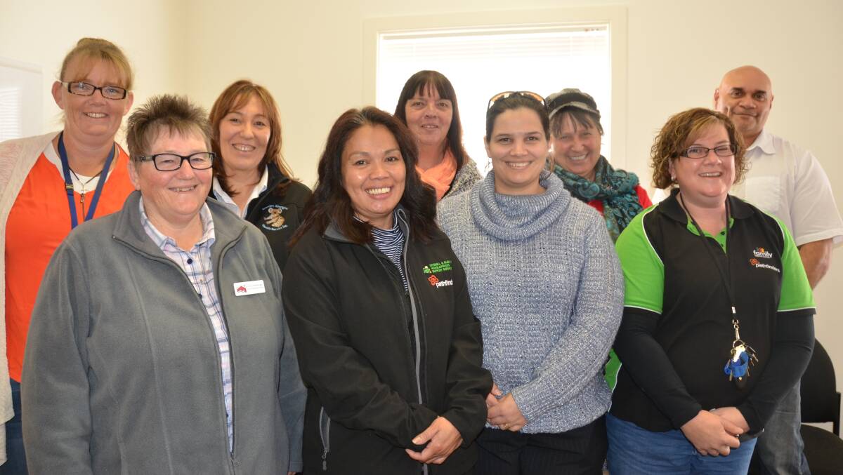(Back) Kerrie-Anne Dettman (Linking Together Centre), Jenny Ryan (Armajun), Ros Laws (NERSHH), Trish Thomas (Pathfinders) and Graham Smith (Juvenile Justice). (Front) Anne Wolfenden (Homes North), Daisy Brown (Pathfinders), Jess Daley (Pathfinders) and Leanne Brown (Pathfinders).