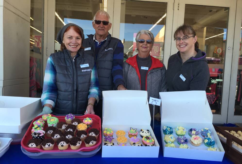 Margaret Payne, Veron Bell, Lesley Moore and Jo Webb were enthusiastic cupcake-sellers on Saturday.
