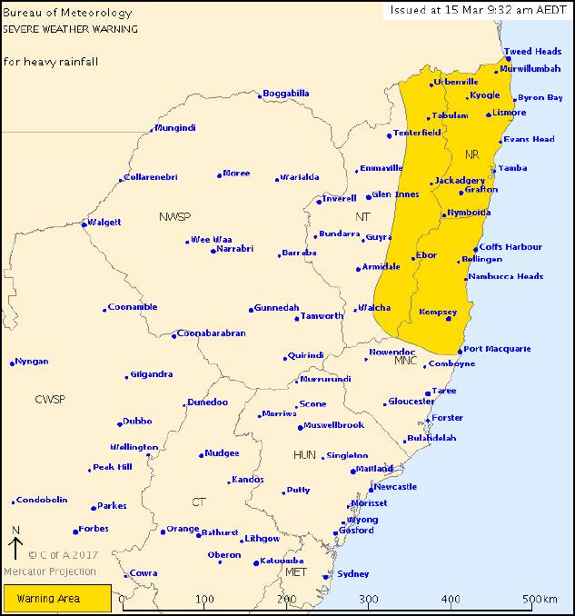 Heavy rain moves east, thunderstorm warnings have passed for much of Northern Tablelands