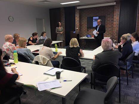 WORKSHOP: Local business owners and operators attend a social media workshop on April 19. Photo: Inverell Shire Council.