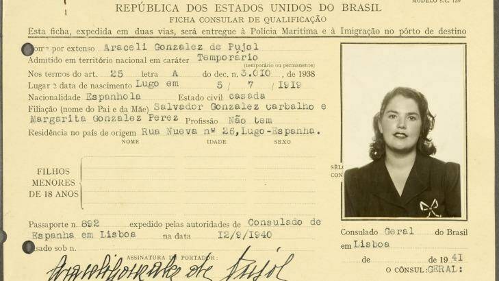 A visa for Araceli Gonzalez de Pujol.