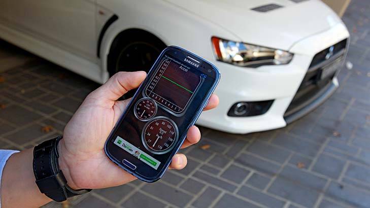 The torque phone app: When combined with a device that plugs under the dashboard, it can diagnose how your car is performing. Photo: Ben Rushton