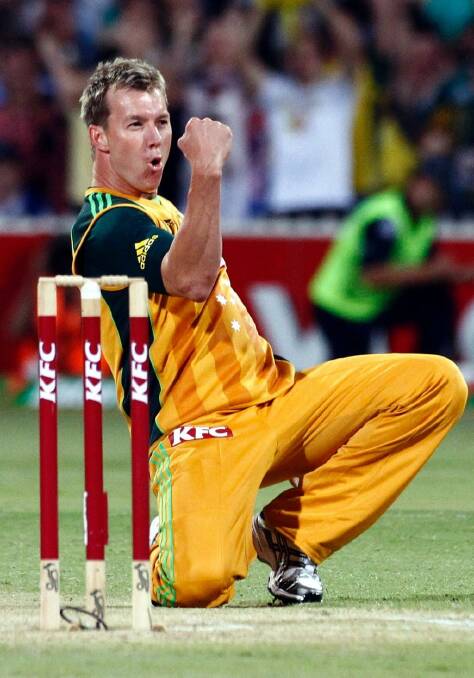 Brett Lee in action during a Twenty20 match in 2011.  Photo: Reuters/David Gray