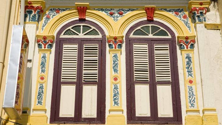Baba-Nyonya style building facade in Malacca. Photo: GARDEL Bertrand / hemis.fr
