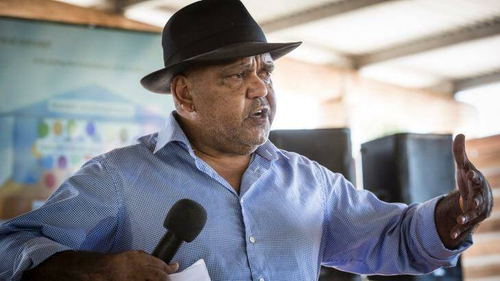 Noel Pearson speaking at a forum on constitutional recognition on Saturday. Photo: Peter Eve / Yothu Yindi Foundation