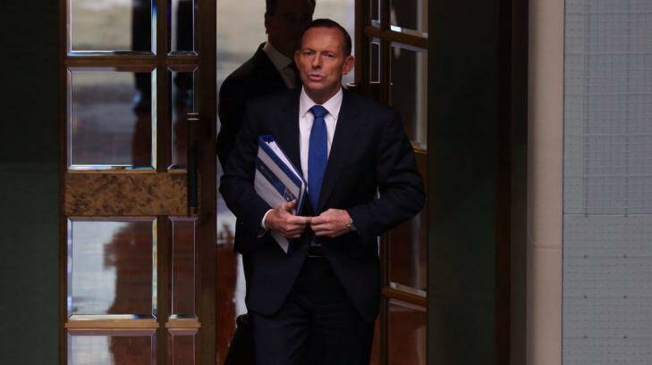 Planes to start flying over Iraq: PM Tony Abbott in Parliament on Wednesday. Photo: Andrew Meares