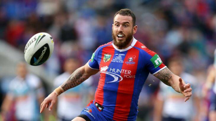 Treated for depression ... Darius Boyd playing for Newcastle on the weekend