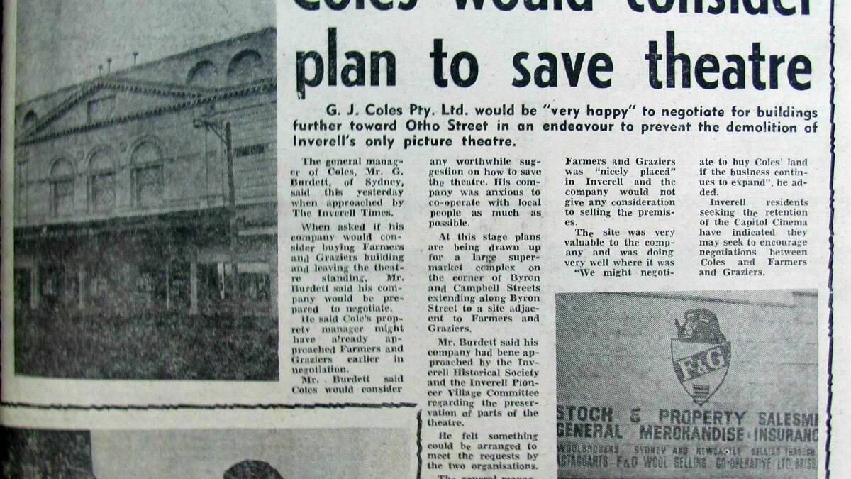Throwback Thursday - Remembering Inverell's Capitol Theatre 40 years on