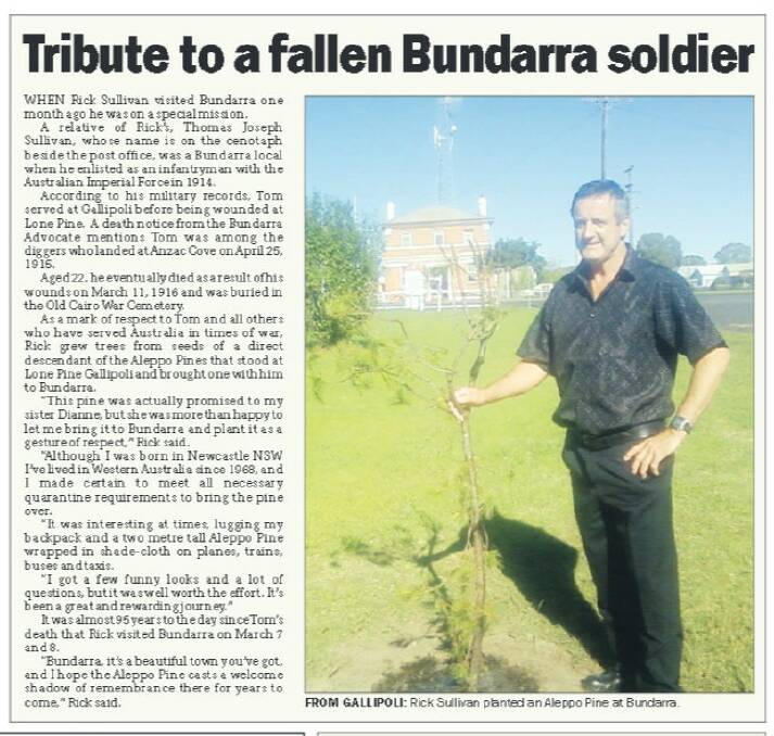 Bundarra soldier - Thomas Joseph  Sullivan