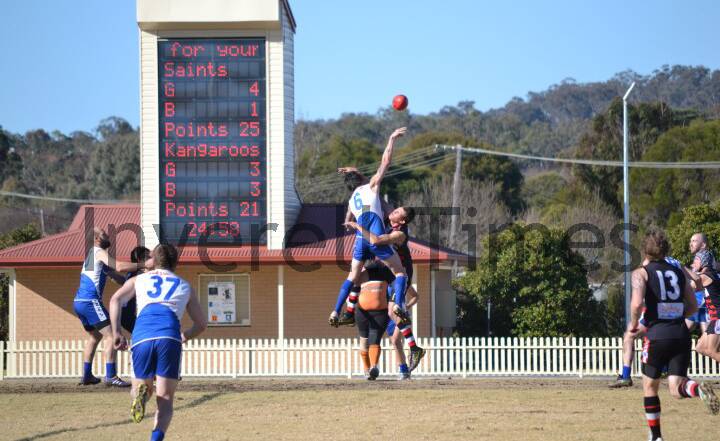 Inverell Saints 12.15.87 took out the Tamworth Kangaroos 7.10.52 at Varley Oval on the weekend.