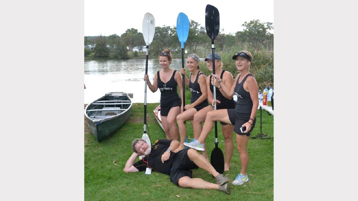 Winners and losers: Heinrich took second place behind the team of Tara Whitbread, Lisa Longhurst, Cate
Jorgensen and Bec O'Neill. Photo No 8671