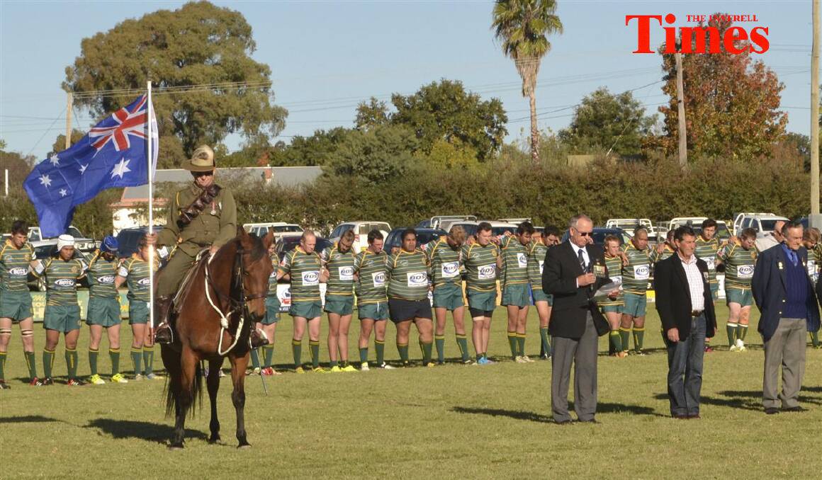 Inverell Highlanders held a formal recognition of the sacrifices made by the men and women of Inverell and the North West when they enlisted to serve in WW1 before their match on Saturday