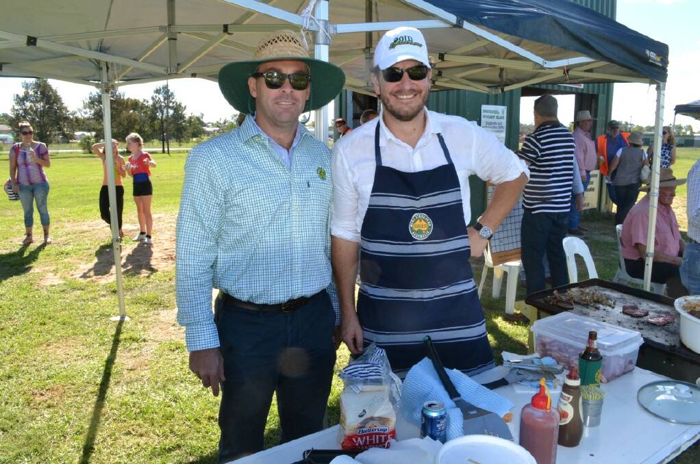 Working at the BBQ: Ian McLachlan and Mark Rainger. Photo by Harold Konz No 8742
