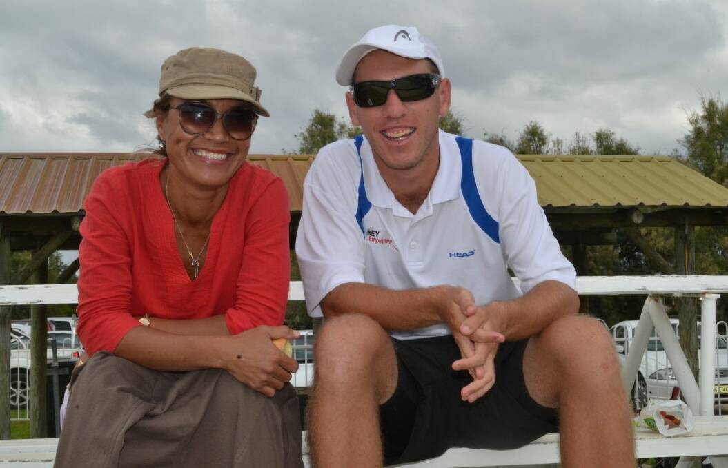 Lei Harrison and Damian Phillips at Junior Tennis Championships. Photo No 8570.