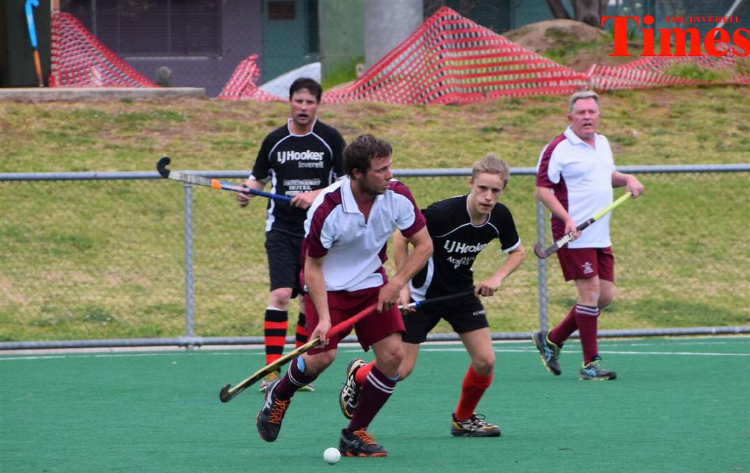 The white and maroon Stafs suffered a close defeat in last weekends local Hockey round against fast, tactical Men in Black line-up.