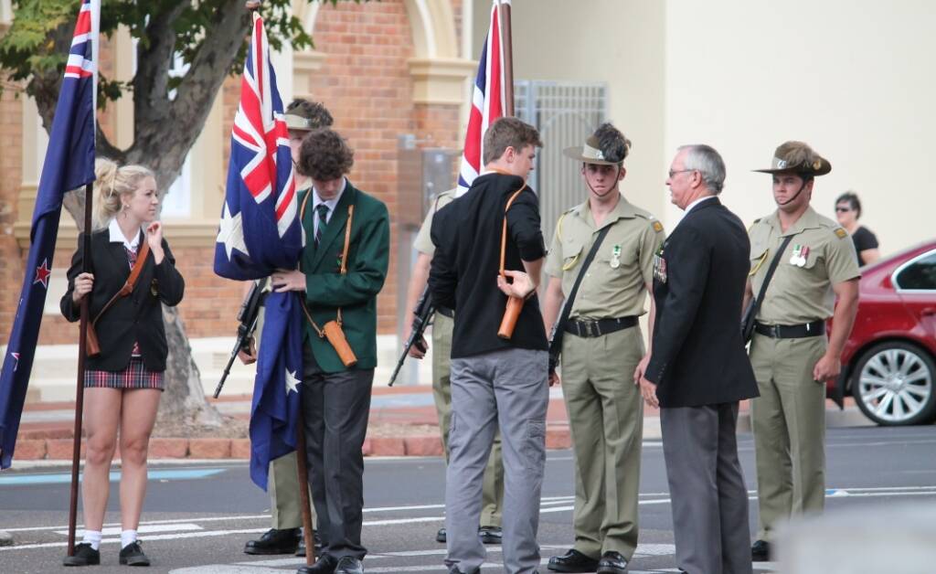IN FRONT: Representatives from Inverell High and Macintyre High schools led the marchers.