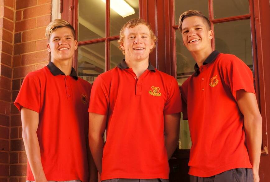 OPPORTUNITY: Bailey Cosgrove, Damon Harrison and Brennan Cosgrove are heading to play for the North Coast AFL Squad.
