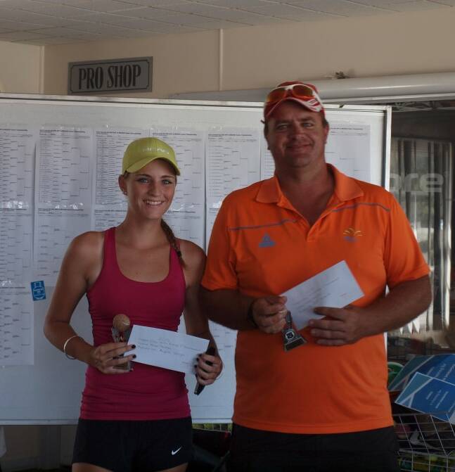 LOCALS: Angela George & Jeffrey Blanck from Inverell were runners-up of Special Mixed Doubles on the weekend of March 7 - 8, at the 2015 Inverell Silver AMT & Bronze Junior Championship.