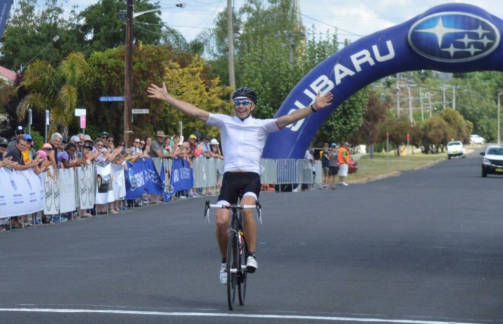 SWEET VICTORY: A first place finish for Inverell C grade rider Brett Newton in last year's event.