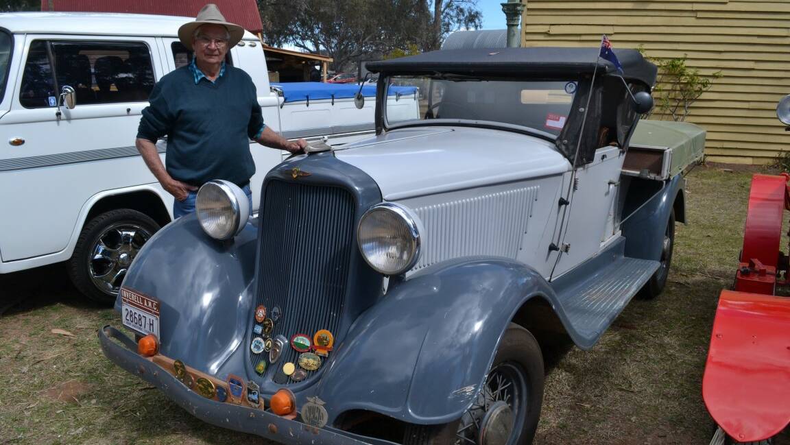 OLD BEAUT UTE: Phillip Myhill at the pioneer Village Motor Mania with his 1933 Dodge Ute.