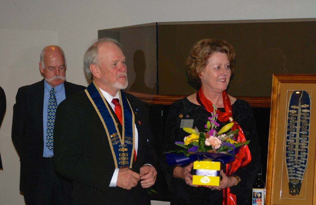 Greg Moran with his wife Sue Moran at his induction as District 9650 governor in 2014. Photo contributed