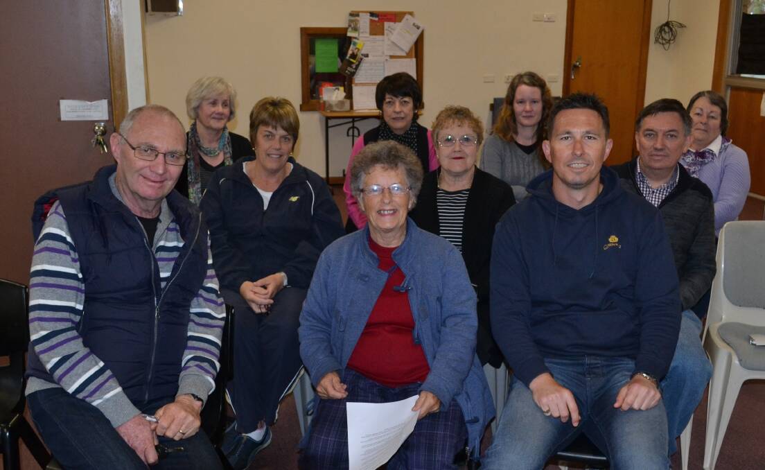 SUPPORT: (Back from left) Helen Robinson, Michelle McLachlan, Wendy Champion, Linda Pratt, (middle row) Nicky Croft, Narelle Kennedy, Chris Newbigin, Herb Foley, (front) Geoff Croft, Barbara Wigg and Peter Caddey at Saturday’s meeting.