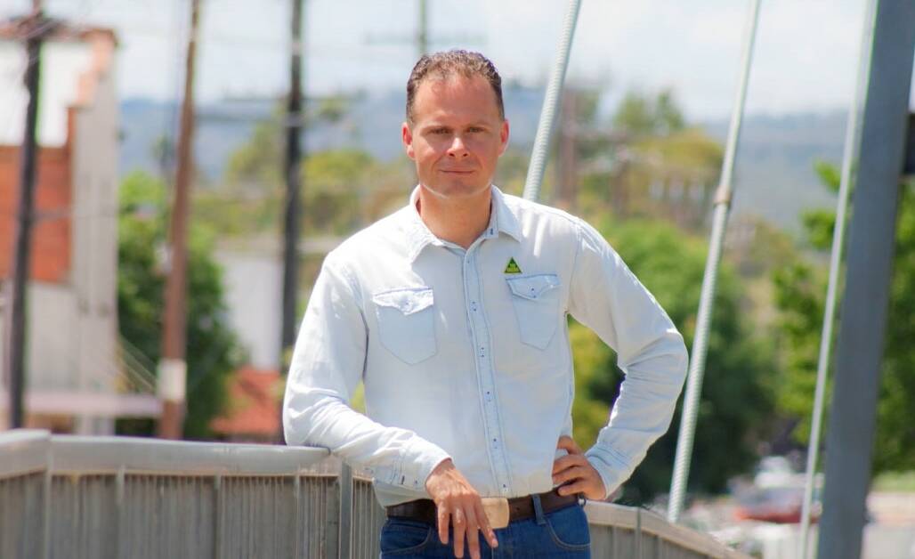 CANDIDATE: Greens candidate for New England Mercurius Goldstein lambasted rival Barnaby Joyce for not preventing cuts cuts to community legal centres.