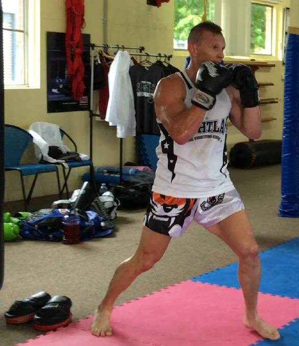 TITLE HOPES: Scott Chaffey was kept busy when he worked out with a team of fighters from Nick King’s centre on Thursday afternoon.