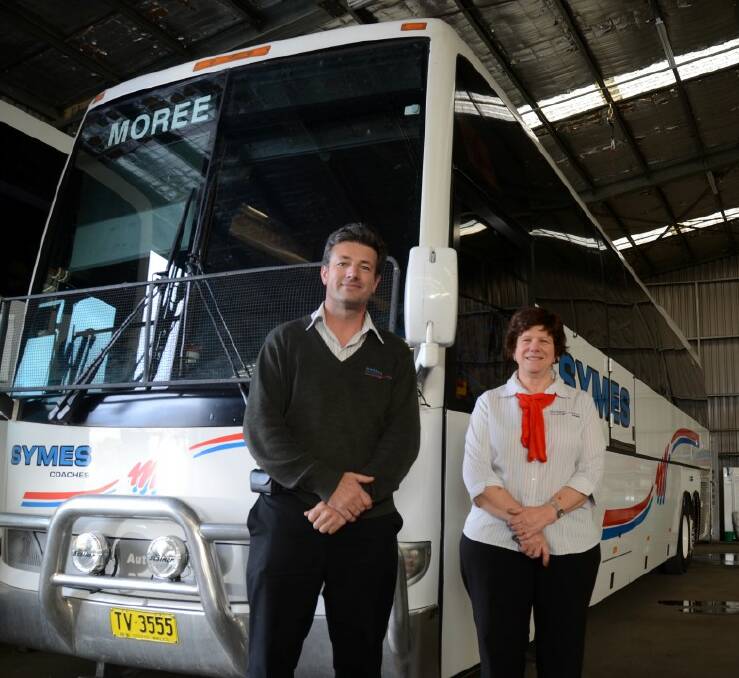 Keeping local kids safe: Local driver and Bus NSW liaison Mal Whitton, alongside Symes Coaches’ Margaret Jones, said the local bus service has already made a head start on installing seatbelts and phasing out standing on rural and regional school buses.