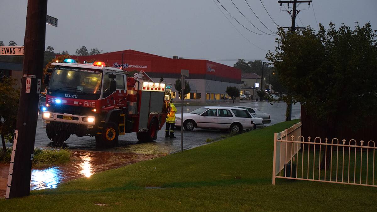 EMERGENCY RESPONSE: The fire brigade was called to the Legacy Units on Tuesday during the storm.