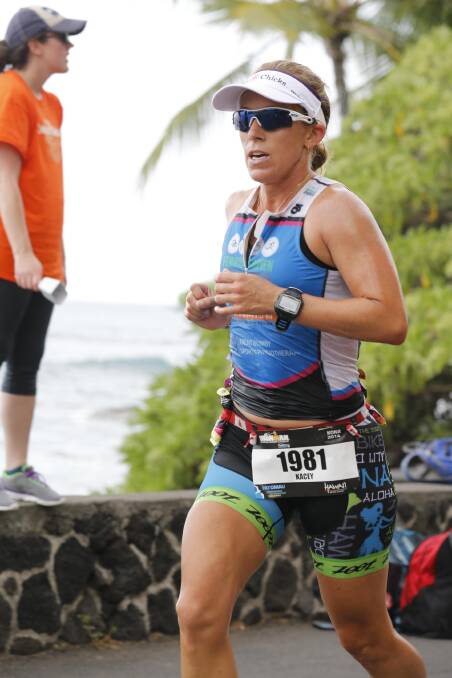 RUNNING: Kacey Willoughby competes in Kona in Hawaii.